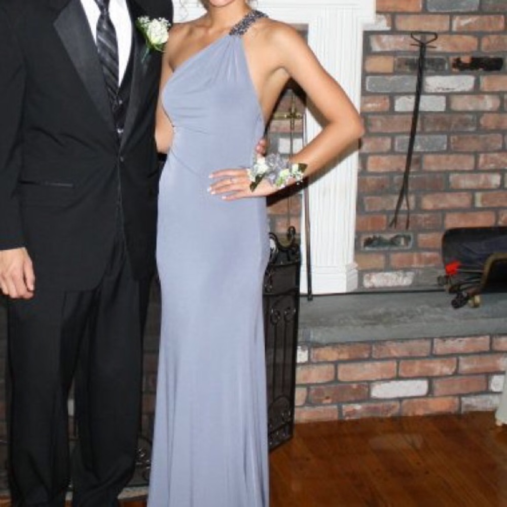 Sherri Hill Gray Prom Dress